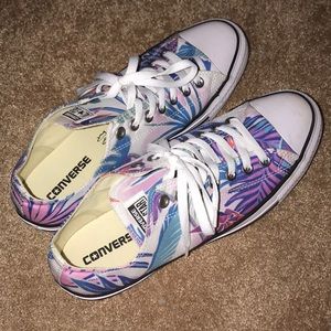 NWOB Converse Blue and Purple Floral Print